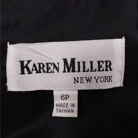 KAREN MILLER, NEW YORK! BLACK BEADED, EMBROIDERED 2 PC LOOK MAXI DRESS! SZ 6P - Picture 8 of 11